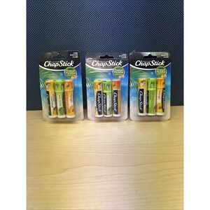 Lot Of 3 Chapstick Tropical Paradise 3 Sticks Aloha Coconut Key Lime Mango